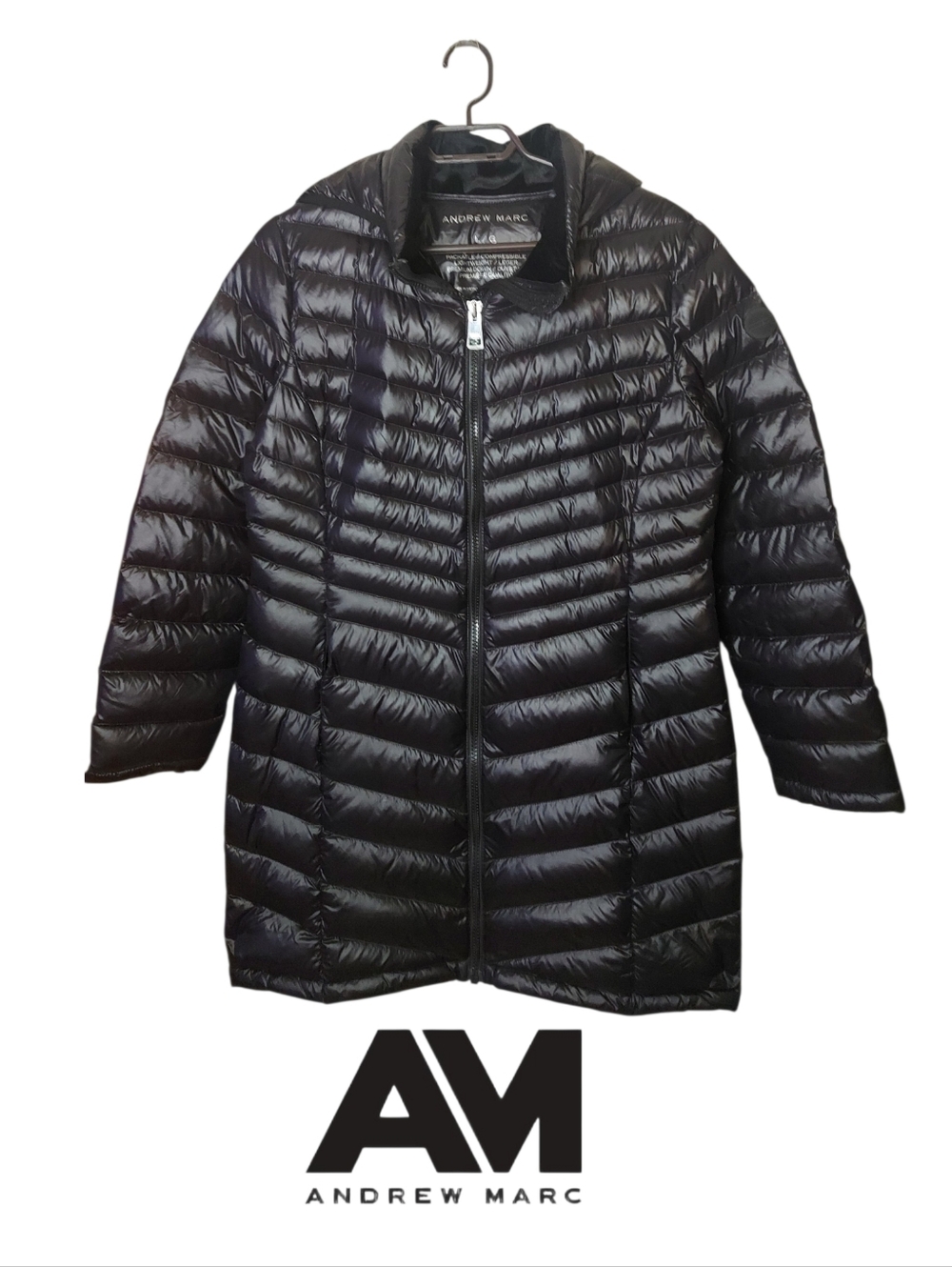 Andrew Marc Black Down Packable Jacket